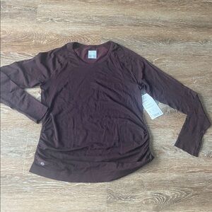 Athleta Speedlight Heather Long Sleeve Top